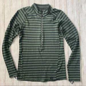 Patagonia Striped Merino Lightweight Zip Neck